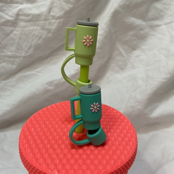 SHEIN Other - SHEIN green pack of 2 silicone straw cover cap for Stanley Cup. Straw toppers.